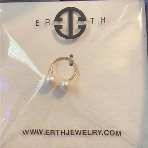 Cultured Pearl Ring 14k plated